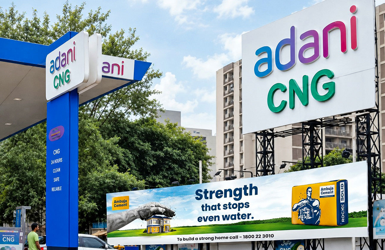 Image placeholder — Adani CNG station branding